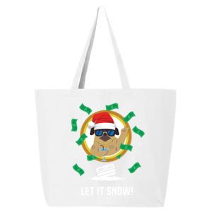 Let It Snow Santa Cocaine Adult Humor Dog Pug Cool Funny Gag Gift 25L Jumbo Tote