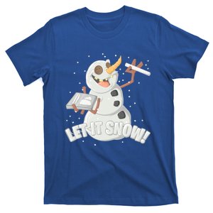 Let It Snow Cute Gift Funny Snow Cocaine Sarcastic Christmas Gift T-Shirt