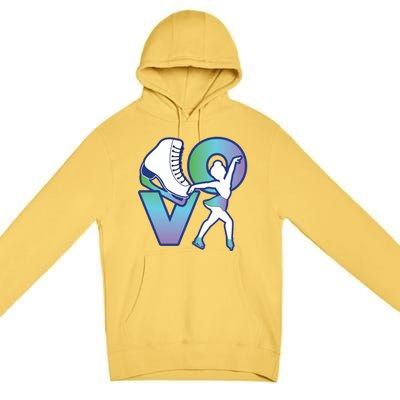 Love Ice Skating Premium Pullover Hoodie