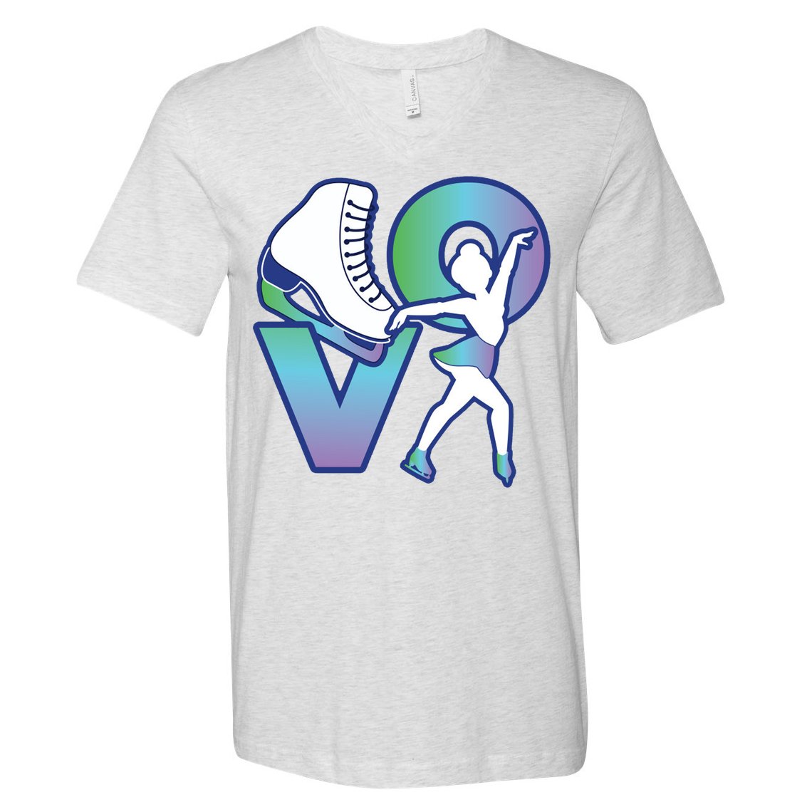 Love Ice Skating V-Neck T-Shirt