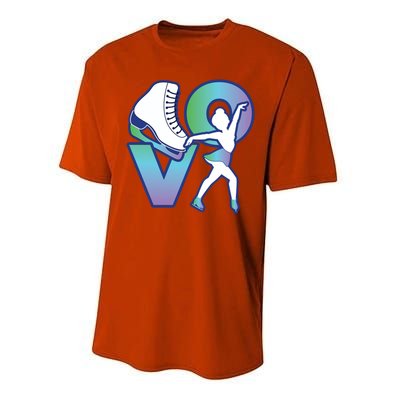 Love Ice Skating Performance Sprint T-Shirt