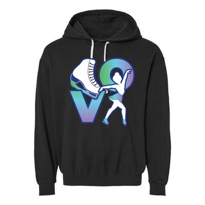 Love Ice Skating Garment-Dyed Fleece Hoodie