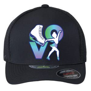 Love Ice Skating Flexfit Unipanel Trucker Cap