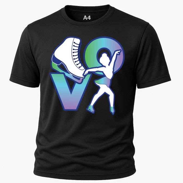 Love Ice Skating Cooling Performance Crew T-Shirt