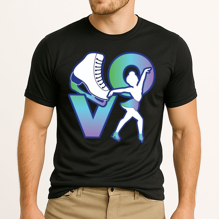 Love Ice Skating Cooling Performance Crew T-Shirt