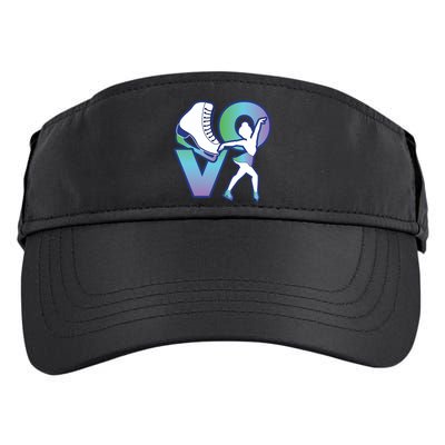 Love Ice Skating Adult Drive Performance Visor