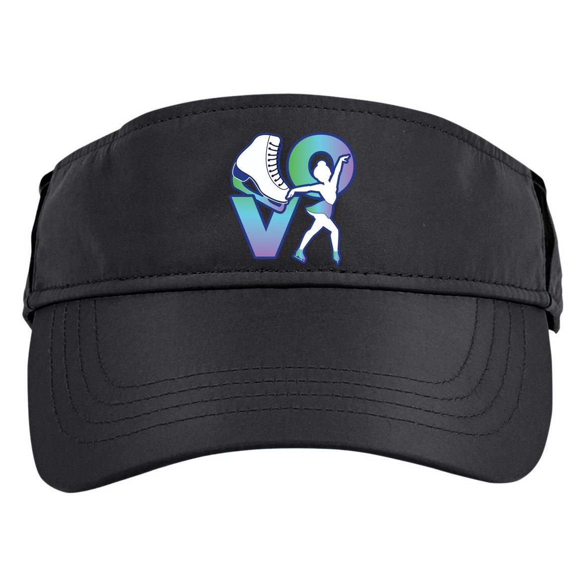 Love Ice Skating Adult Drive Performance Visor