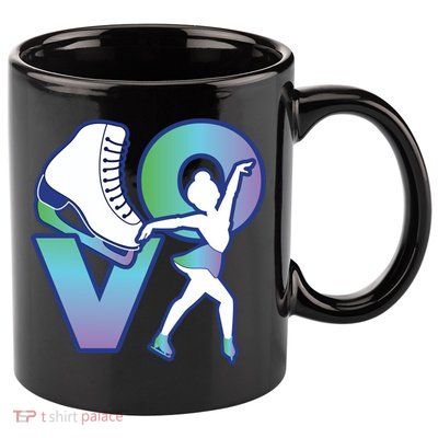 Love Ice Skating 11oz C Handle Ceramic Mug