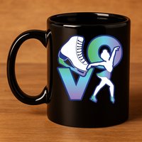 Love Ice Skating 11oz C Handle Ceramic Mug