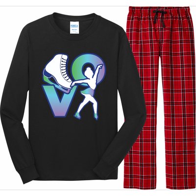 Love Ice Skating Long Sleeve Pajama Set