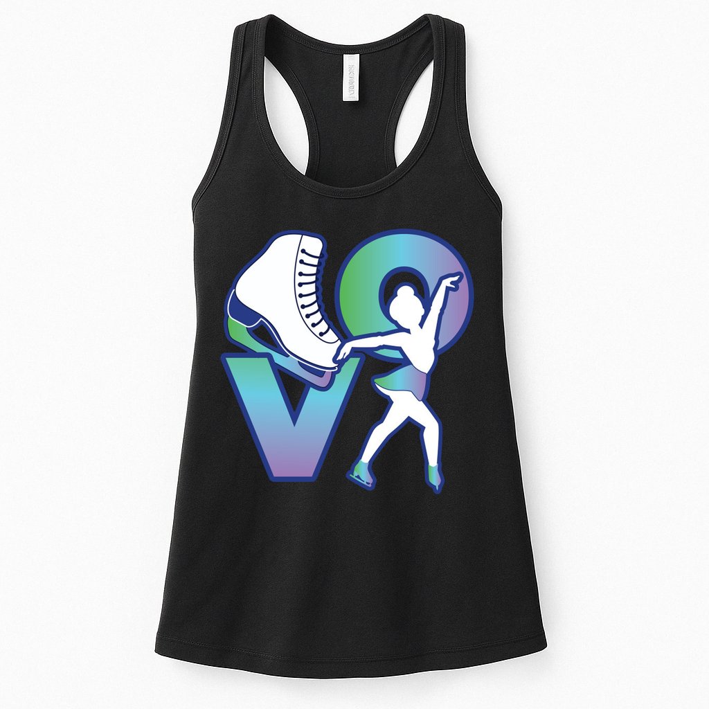 Love Ice Skating Womens Tank Top