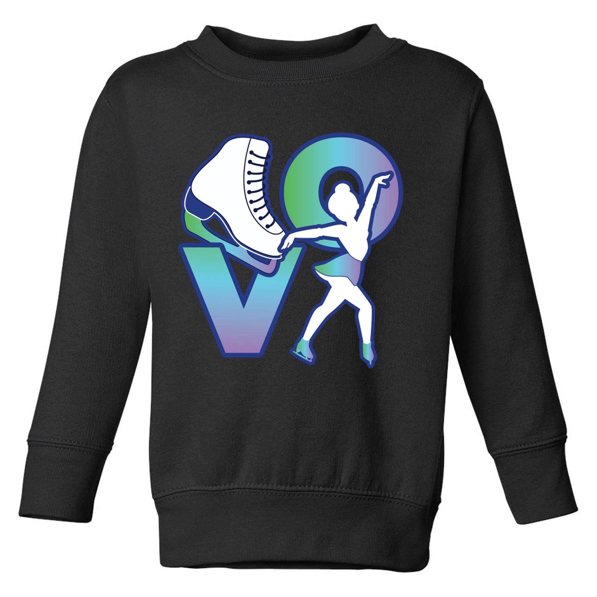 Love Ice Skating Toddler Sweatshirt