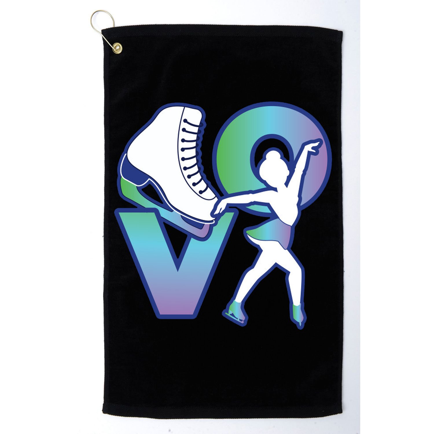 Love Ice Skating Golf Towel