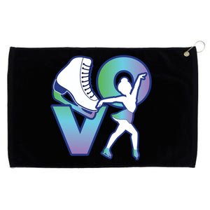 Love Ice Skating Grommeted Golf Towel