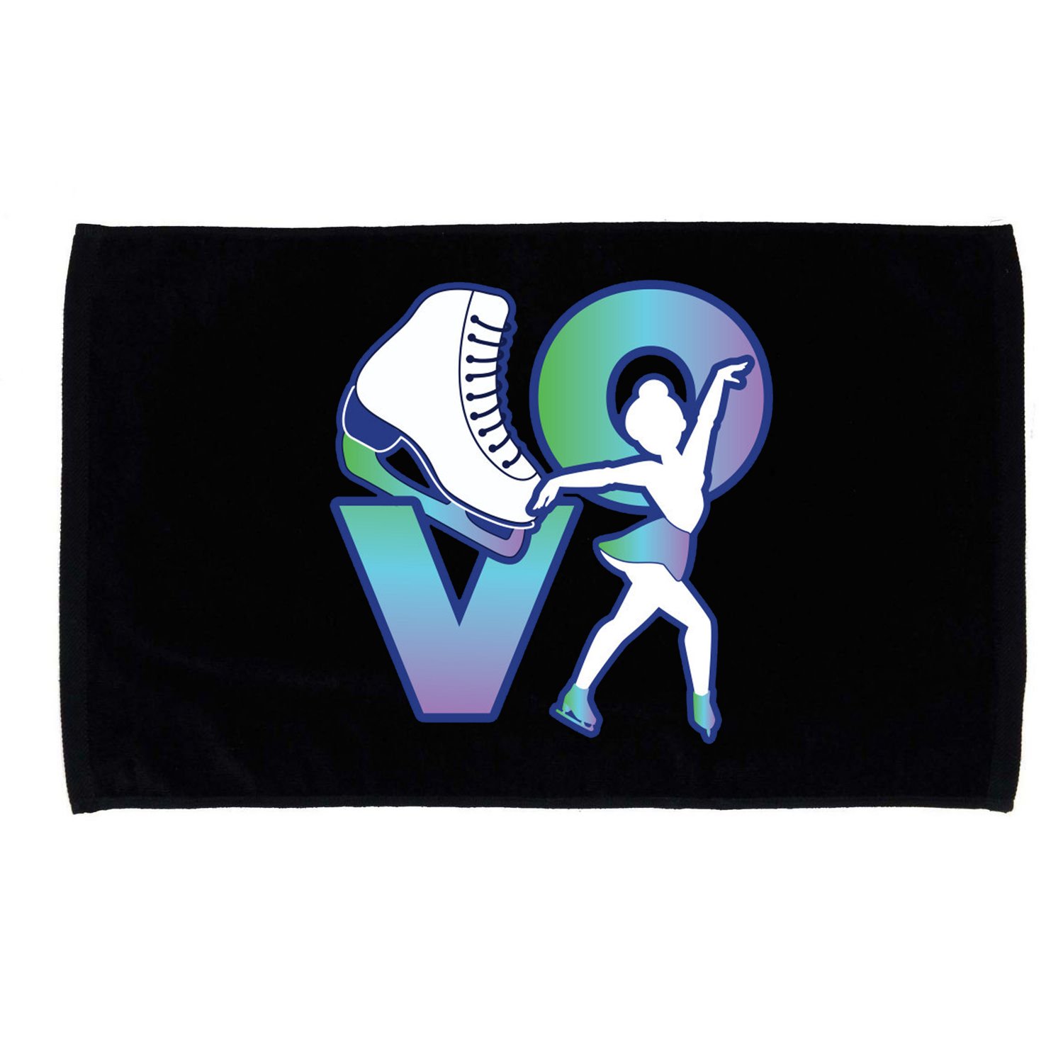 Love Ice Skating Microfiber Hand Towel