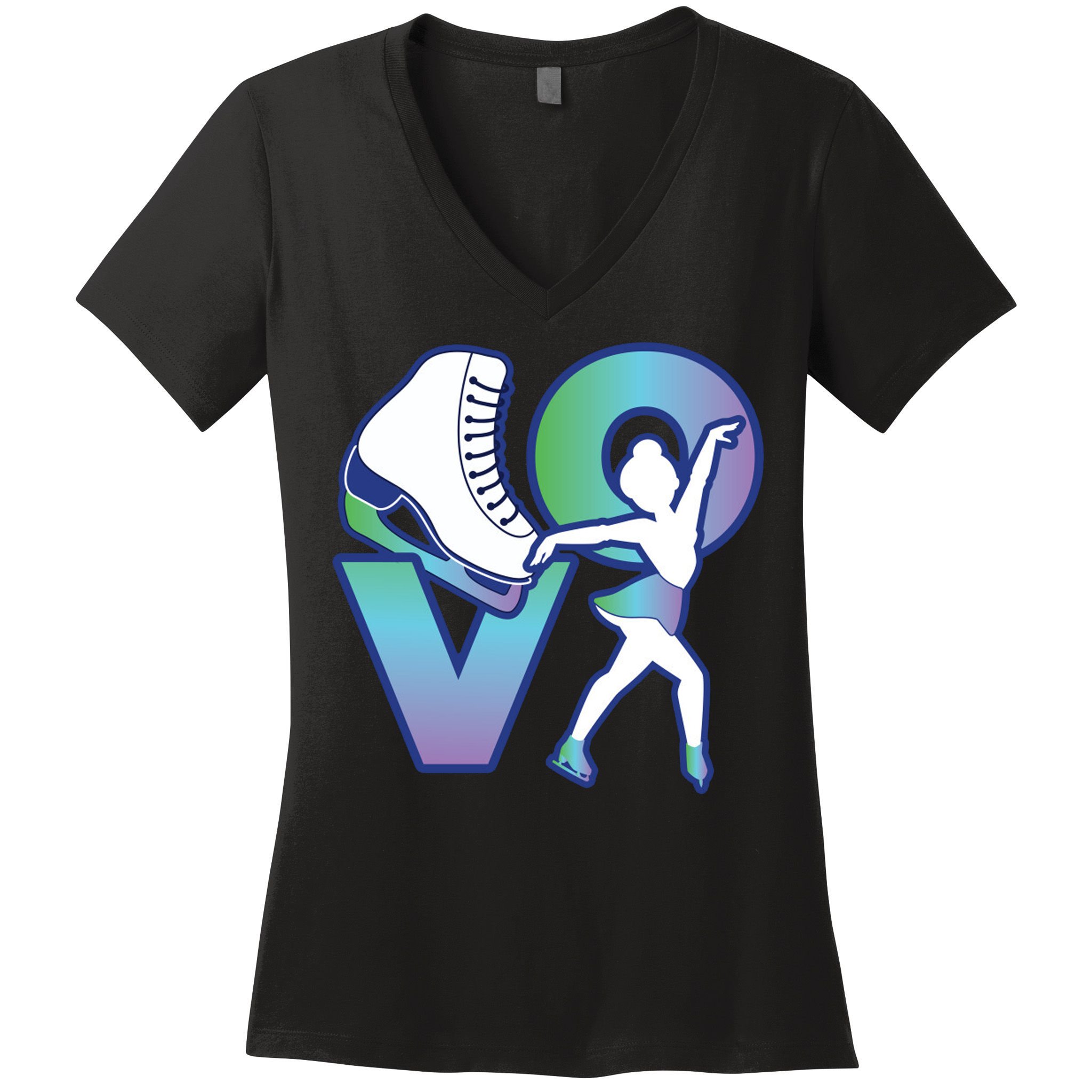 Love Ice Skating Women's V-Neck T-Shirt