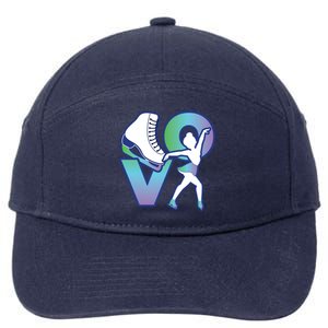 Love Ice Skating 7-Panel Snapback Hat