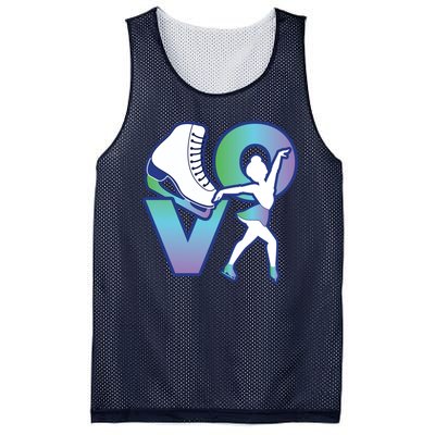 Love Ice Skating Mesh Reversible Basketball Jersey Tank