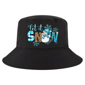 Let It Snow With Snowman Winter Vibes Cozy Season Christmas Cool Comfort Performance Bucket Hat