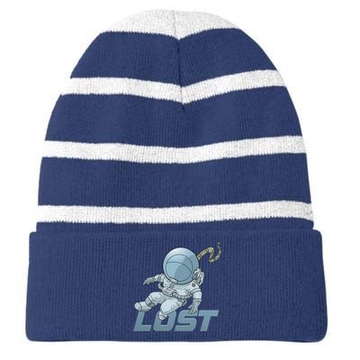 Lost In Space Striped Beanie with Solid Band