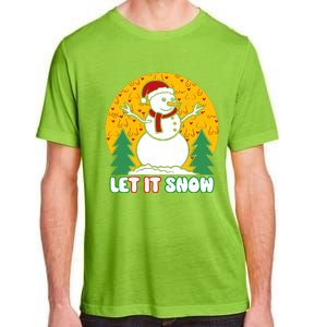 Let It Snow Tit Funny Christmas Snowman Adult ChromaSoft Performance T-Shirt