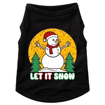 Let It Snow Tit Funny Christmas Snowman Doggie Tank