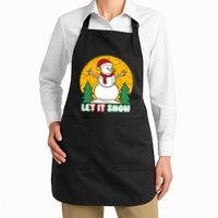Let It Snow Tit Funny Christmas Snowman Apron