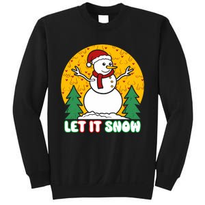 Let It Snow Tit Funny Christmas Snowman Sweatshirt