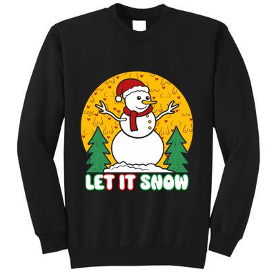 Let It Snow Tit Funny Christmas Snowman Sweatshirt