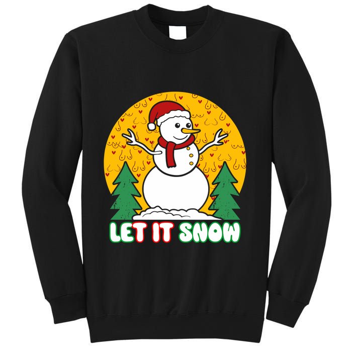 Let It Snow Tit Funny Christmas Snowman Sweatshirt