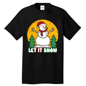 Let It Snow Tit Funny Christmas Snowman Tall T-Shirt