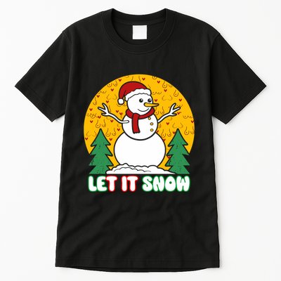 Let It Snow Tit Funny Christmas Snowman Tall T-Shirt