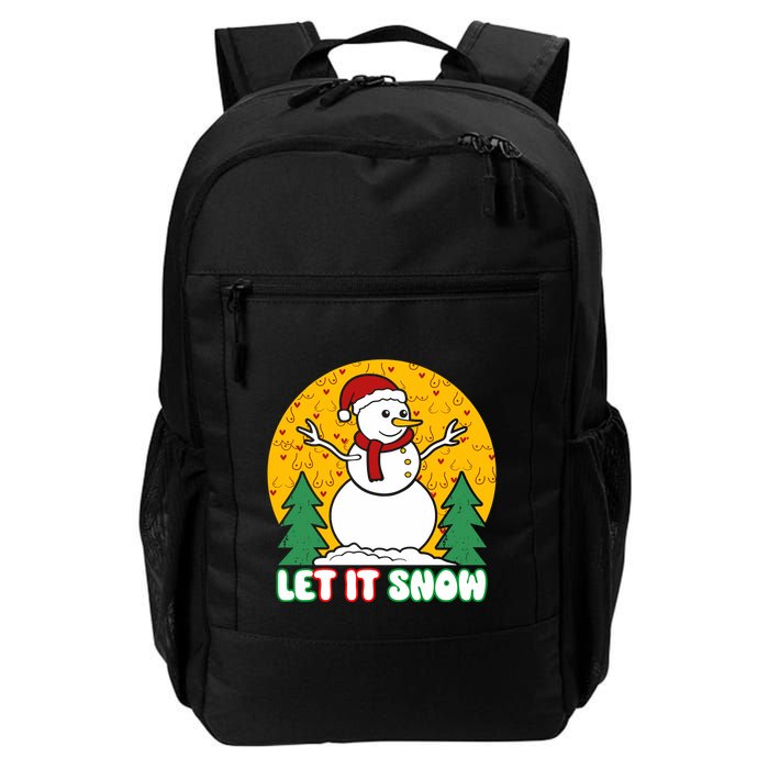 Let It Snow Tit Funny Christmas Snowman Backpack