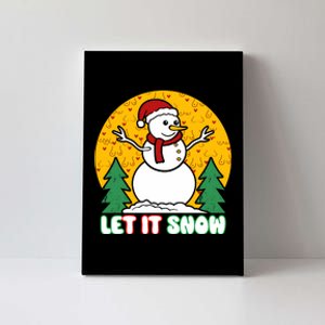 Let It Snow Tit Funny Christmas Snowman Canvas