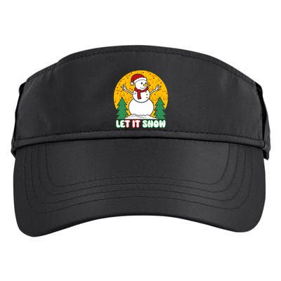 Let It Snow Tit Funny Christmas Snowman Adult Drive Performance Visor