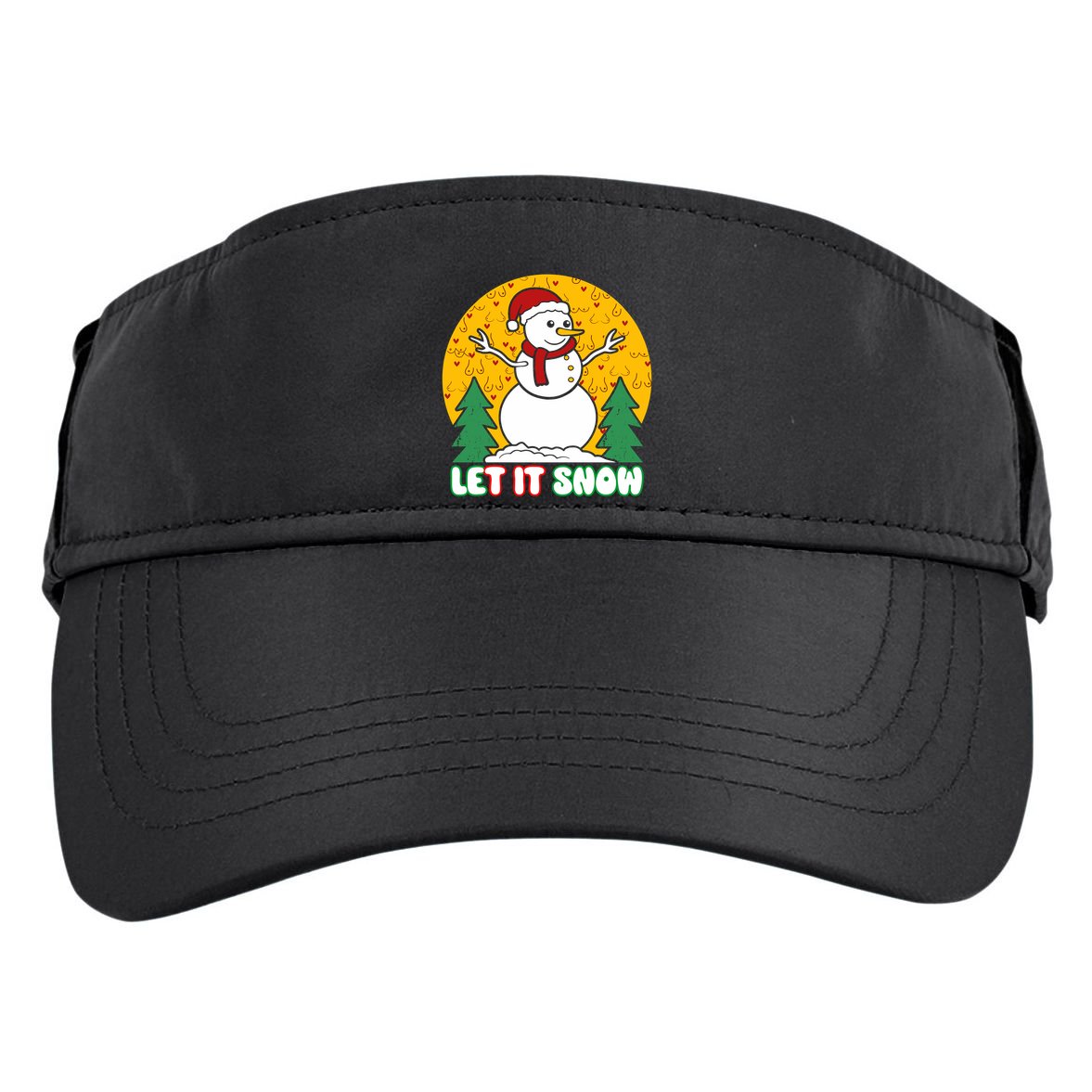 Let It Snow Tit Funny Christmas Snowman Adult Drive Performance Visor