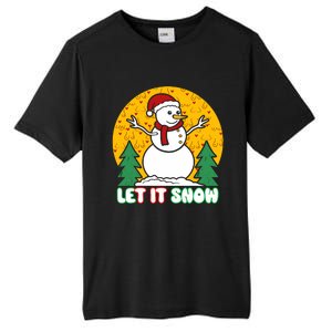 Let It Snow Tit Funny Christmas Snowman Tall Fusion ChromaSoft Performance T-Shirt