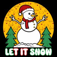 Let It Snow Tit Funny Christmas Snowman Drawstring Bag