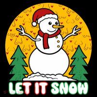 Let It Snow Tit Funny Christmas Snowman 16 in Basic Backpack