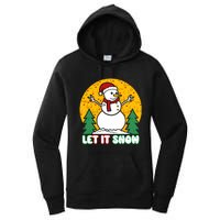 Let It Snow Tit Funny Christmas Snowman Women's Pullover Hoodie