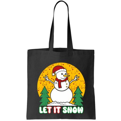Let It Snow Tit Funny Christmas Snowman Bag