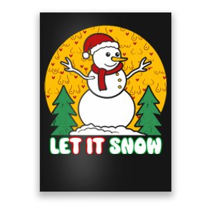 Let It Snow Tit Funny Christmas Snowman Poster