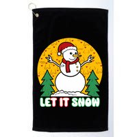 Let It Snow Tit Funny Christmas Snowman Golf Towel