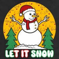 Let It Snow Tit Funny Christmas Snowman Golf Towel