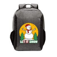 Let It Snow Tit Funny Christmas Snowman Vector Backpack