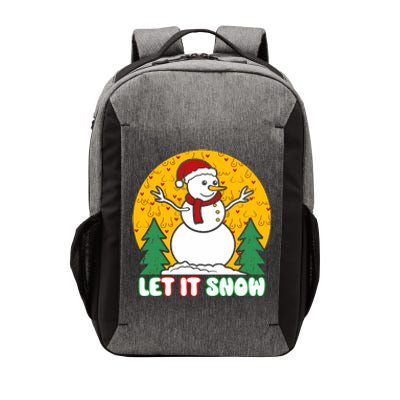 Let It Snow Tit Funny Christmas Snowman Vector Backpack