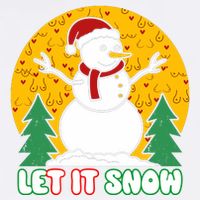 Let It Snow Tit Funny Christmas Snowman Garment-Dyed Sweatshirt