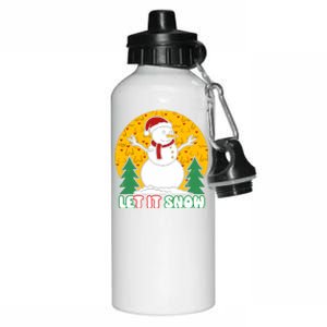 Let It Snow Tit Funny Christmas Snowman Aluminum Water Bottle