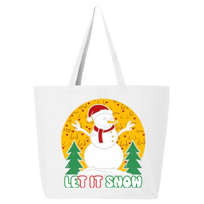 Let It Snow Tit Funny Christmas Snowman 25L Jumbo Tote