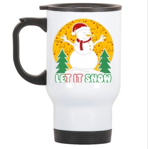 Let It Snow Tit Funny Christmas Snowman Stainless Steel Travel Mug